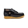 British Collection Palace Black Leather and Suede Slip-on