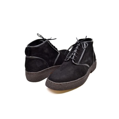 British Collection Playboy Chukka "kaydence" Black Lamb Suede