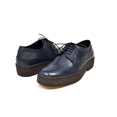 British Collection Wingtips lowcut Navy Leather