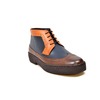 British Collection Playboy Wingtips 3 Tone Brown combo