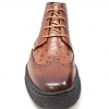 British Collection Cognac Ostrich and Wingtip Leather