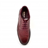 British Collection Burgundy Ostrich and Wingtip Leather