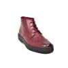 British Collection Burgundy Ostrich and Wingtip Leather