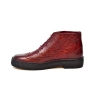 British Collection Burgundy Ostrich and Wingtip Leather