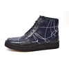 British Collection "Extreme" Navy Leather w/linear design