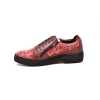 British Collection Red Snake Skin Leather w/linear design