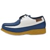 British Collection Crown Low-Cut Blue and White Leather