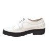 British Collection Wingtip Low Cut White Leather