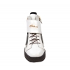 British Collection "Empire" White and Black Leather High Top