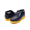 British Collection Apollo-Navy Leather and Suede Slip-on