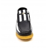 British Collection Apollo-Black and White Leather Slip-on