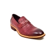 British Collection "Dolche" Burgundy Ostrich Leather