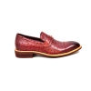 British Collection "Dolche" Burgundy Ostrich Leather