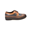 British Collection Wingtip-3 Tone-Navy, Brown, and Tan Leather