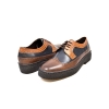 British Collection Wingtip-3 Tone-Navy, Brown, and Tan Leather