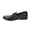 British Collection "Capitan" Black Ostrich Leather Slip-on