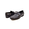 British Collection "Capitan" Black Ostrich Leather Slip-on