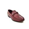 British Collection "Capitan" Bordeaux Ostrich Leather Slip-on