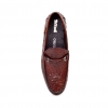 British Collection "Capitan" Bordeaux Ostrich Leather Slip-on