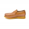 British Collection "Harlem" Cognac Ostrich Leather