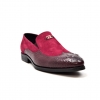 British Collection "Shiraz" Bordo Suede and Croc Combo