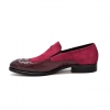 British Collection "Shiraz" Bordo Suede and Croc Combo