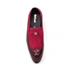 British Collection "Shiraz" Bordo Suede and Croc Combo