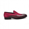 British Collection "Shiraz" Bordo Suede and Croc Combo