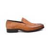 British Collection "Shiraz" Tan Croc Leather and Suede