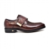 British Collection "Master" Brown Leather and Pony Skin Velcro