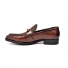 British Collection "Boss" Brown Leather and Pony Skin Slip on