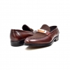 British Collection "Boss" Brown Leather and Pony Skin Slip on