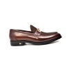 British Collection "Boss" Brown Leather and Pony Skin Slip on