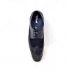 British Collection "Charles" Navy Leather and Pony Skin lace