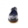 British Collection "Charles" Navy Leather and Pony Skin lace