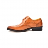 British Collection "Charles" Cognac all Leather Wing- tip