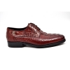 British Collection "Elegance" Burgundy Croc Leather