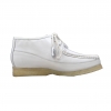 British Collection Knicks White Leather Lace up