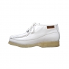 British Collection Knicks White Leather Lace up