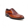 British Collection "Adam" Two Tone Burgundy and Cognac Leather