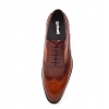 British Collection "Adam" Two Tone Burgundy and Cognac Leather