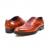 British Collection "Adam" Two Tone Burgundy and Cognac Leather