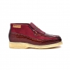 British Collection Apollo Croc-Burgundy Suede and Croc