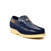 British Collection "Stone"  Navy Pattern and Suede