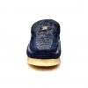 British Collection "Stone"  Navy Pattern and Suede