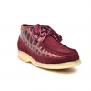 British Collection Knicks Croc-Burgundy Suede and Croc