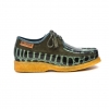 British Collection Crown Croc-Green Suede and Croc