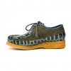 British Collection Crown Croc-Green Suede and Croc