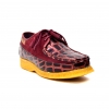 British Collection Crown Croc-Burgundy Suede and Croc