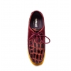 British Collection Crown Croc-Burgundy Suede and Croc